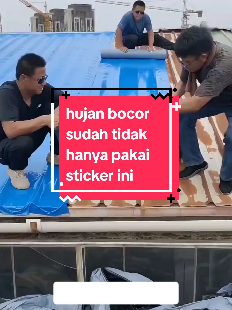 sticker atap solusi kalau rumah bocor #lakbanantibocor #antibocor  #bocor #rumah #ataprumah #genteng #galvalum 