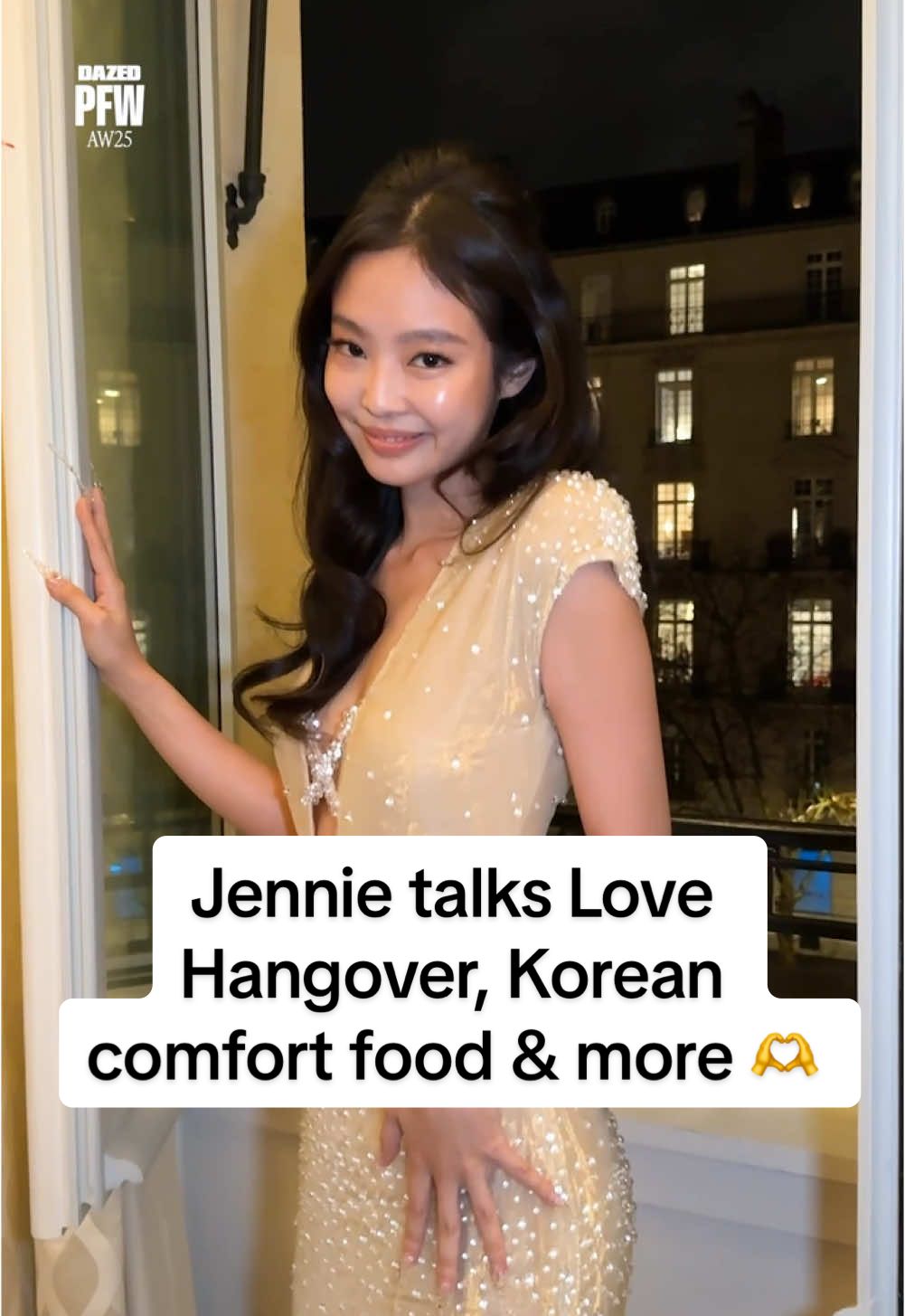 Replying to @zeena we spoke to @JENNIE about  Love Hangover, Korean comfort food and more as she took us to the @JeanPaulGaultier Couture show by @LudovicdeSaintSernin in Paris 💖 #Dazed #Jennie #PFW #Couture #Gaultier #LoveHangover  #JennieKim #TikTokFashion 