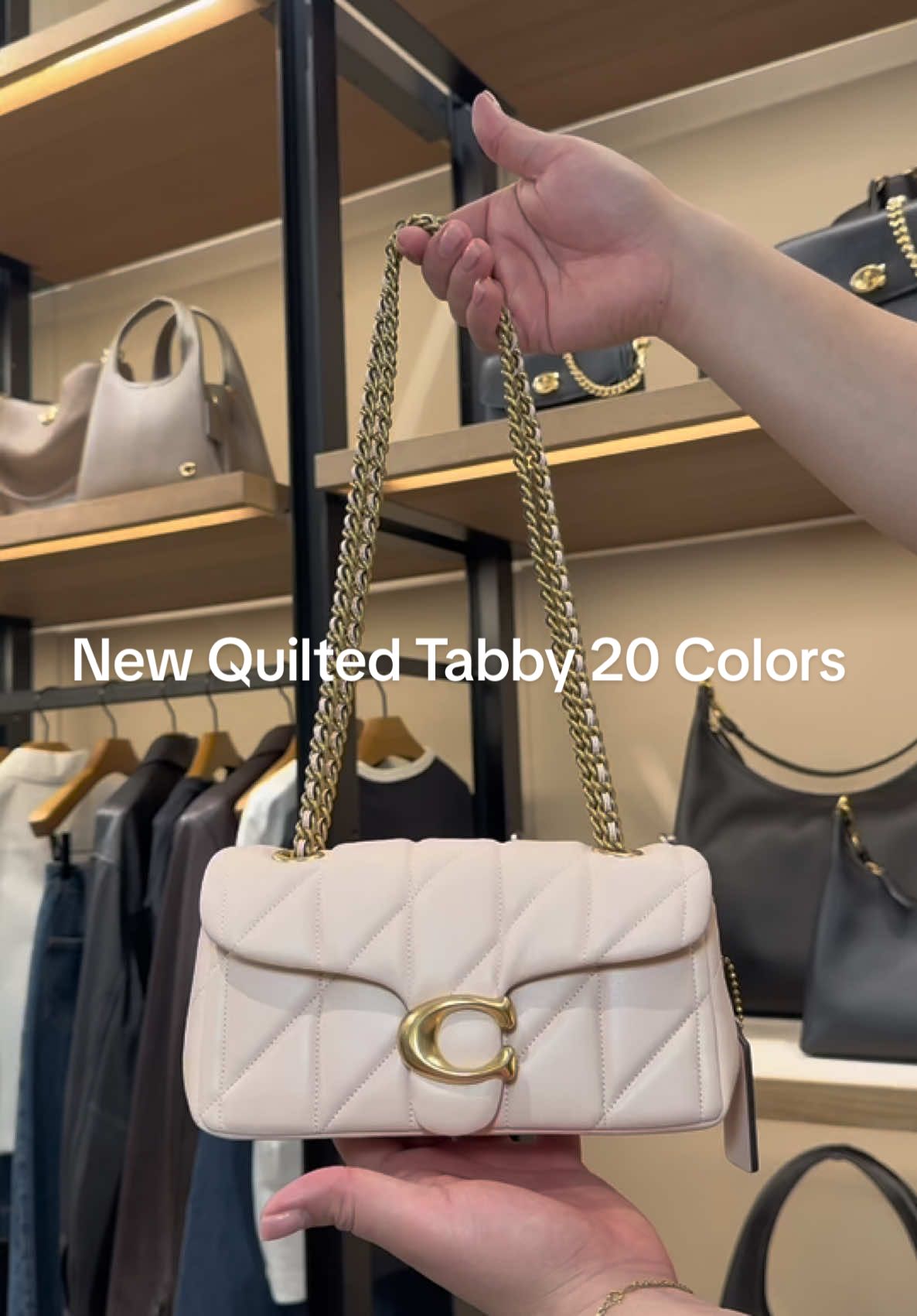 New Quilted Tabby colors are here ✨ shop the latest in the link in my bio @Coach #coachny #coachretailemployee #handbags #handbagtiktok #handbagcollection 