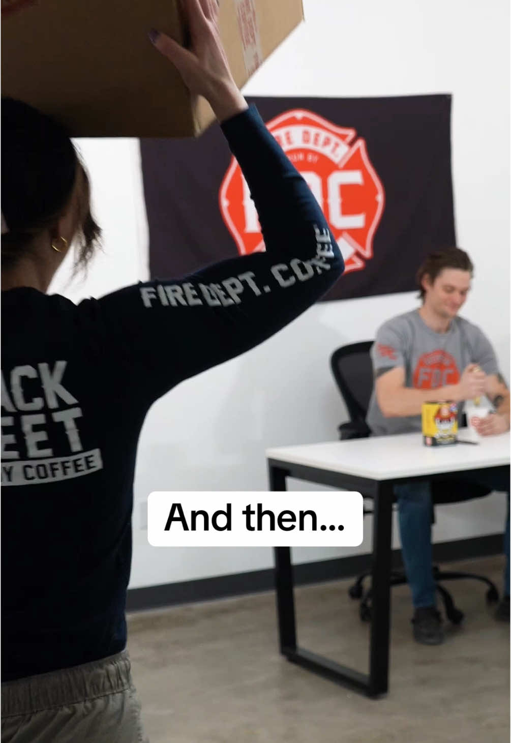 I’ve never wanted something to happen so much in my life #box #coffee #firefighter 