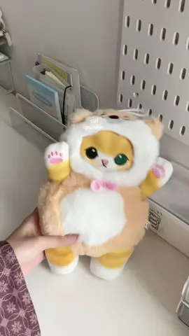 pls this is my first time having such a cute plushie like this AND IM LOVING IT 🤚 #catplushie #mofusand #plushies #gift #teddybear 