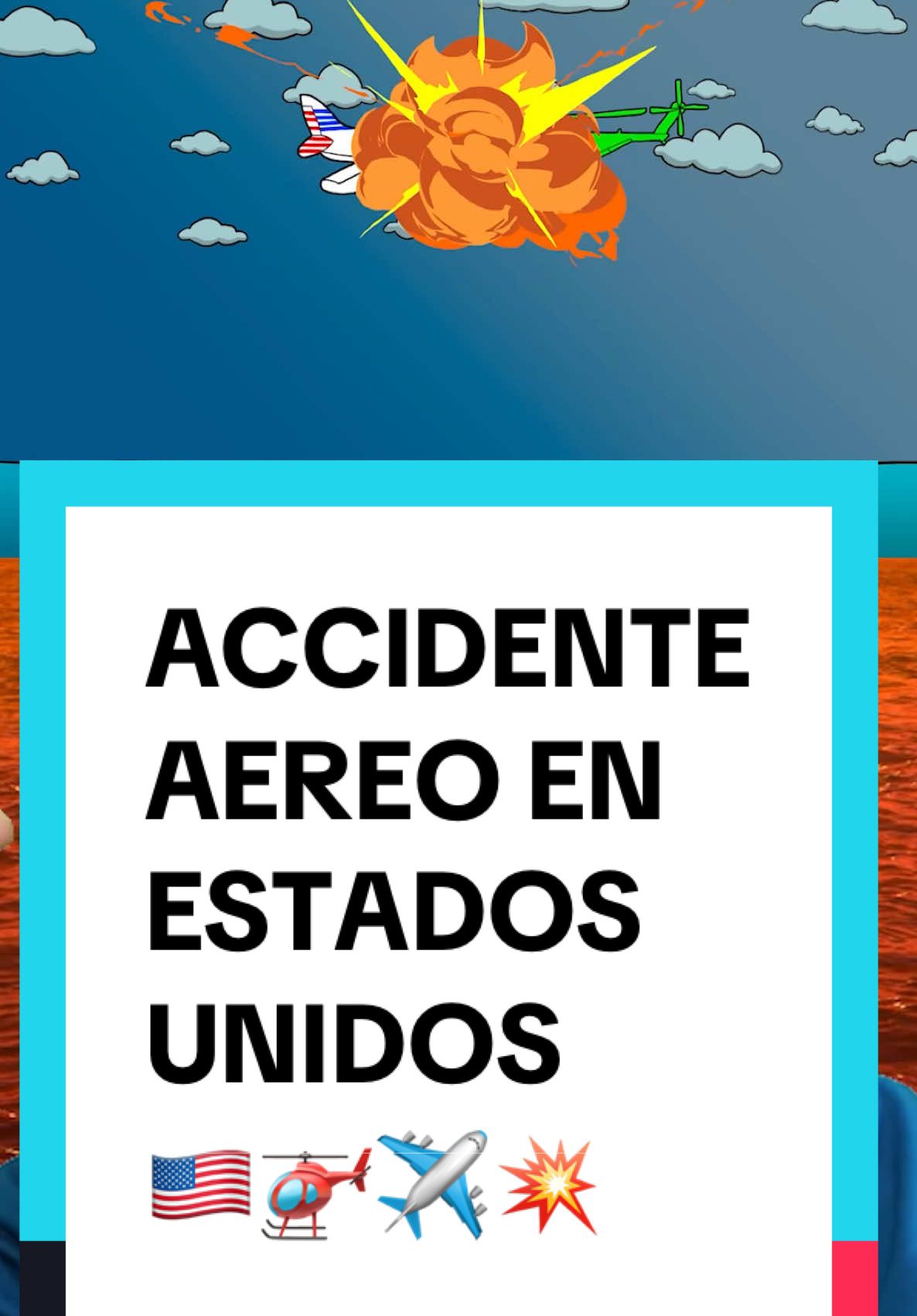 Accidente aereo en Estados Unidos. Helicóptero contra avión de pasajeros #avion #helicoptero #usa #eeuu