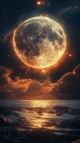moon wave story #sky #wallpaper #midjourneyart #moon #moonlight #breathtakingviews 