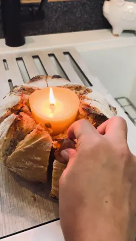 Try our new butter candle today! Comes with any loaf of bread for 18$! Perfect for some candle lit dinner! #sourdough #buttercandle #cottagebaker #sahm 