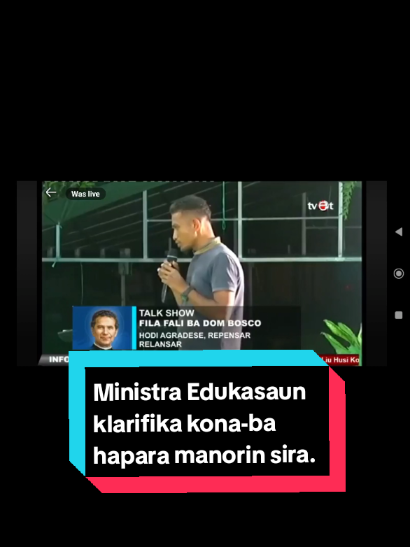 Pergunta kona ba hasai manorin sira iha ministériu edukasaun. Ministra Edukasaun klarifika kona-ba hapara manorin sira.##fyp #TimorLeste 