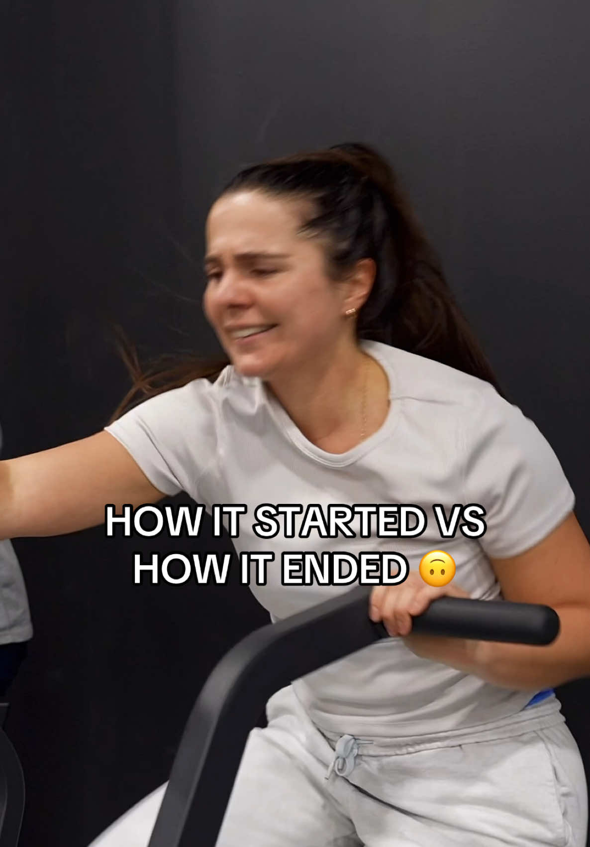 Day 2 of training to play college basketball ✅ the echo bike kicked my butt 🙃