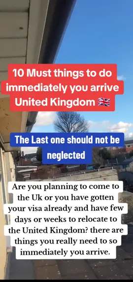 10 Must things to do immediately you arrive United Kingdom 🇬🇧 #ukprincess #uktiktok🇬🇧uk #unitedkingdom #ukprincesss #fyp #uk #fyppppppppppppppppppppppp #visasponsorship 