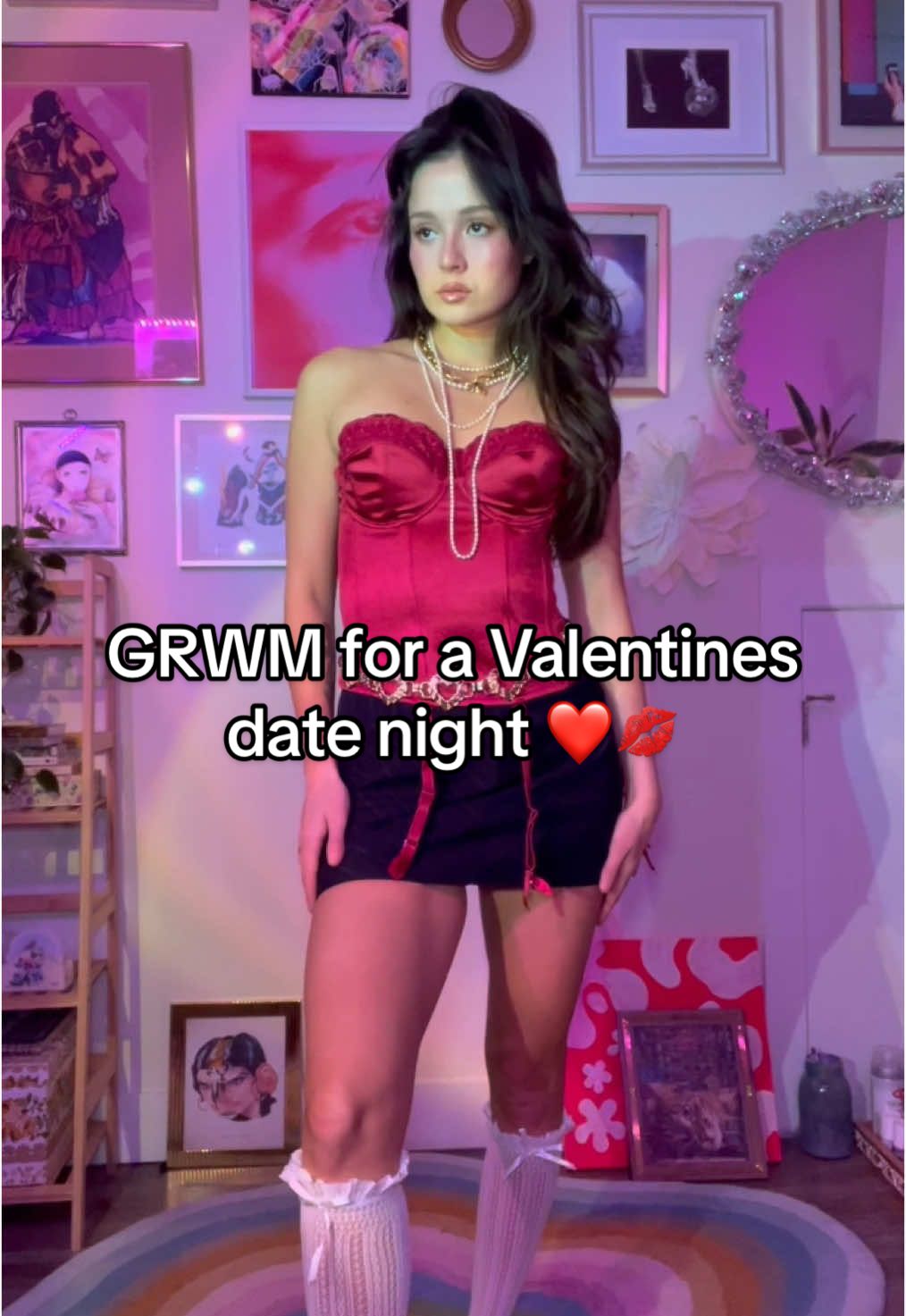 GRWM for a Valentines date night ❤️💋 #grwm #thriftedfashion #valentinesdayoutfit #outfitinspo #outfitideas 