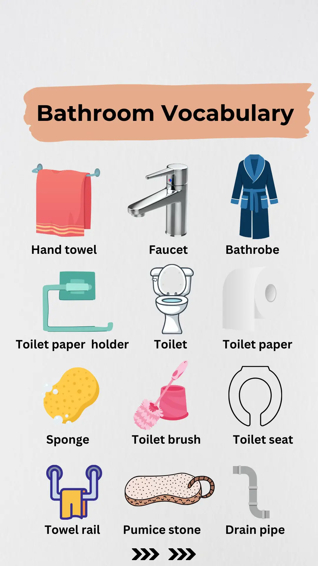 Learn essential Bathroom vocabulary! #dailyenglish #englishvocabulary #learnenglish  #englishteacher #englishlesson 