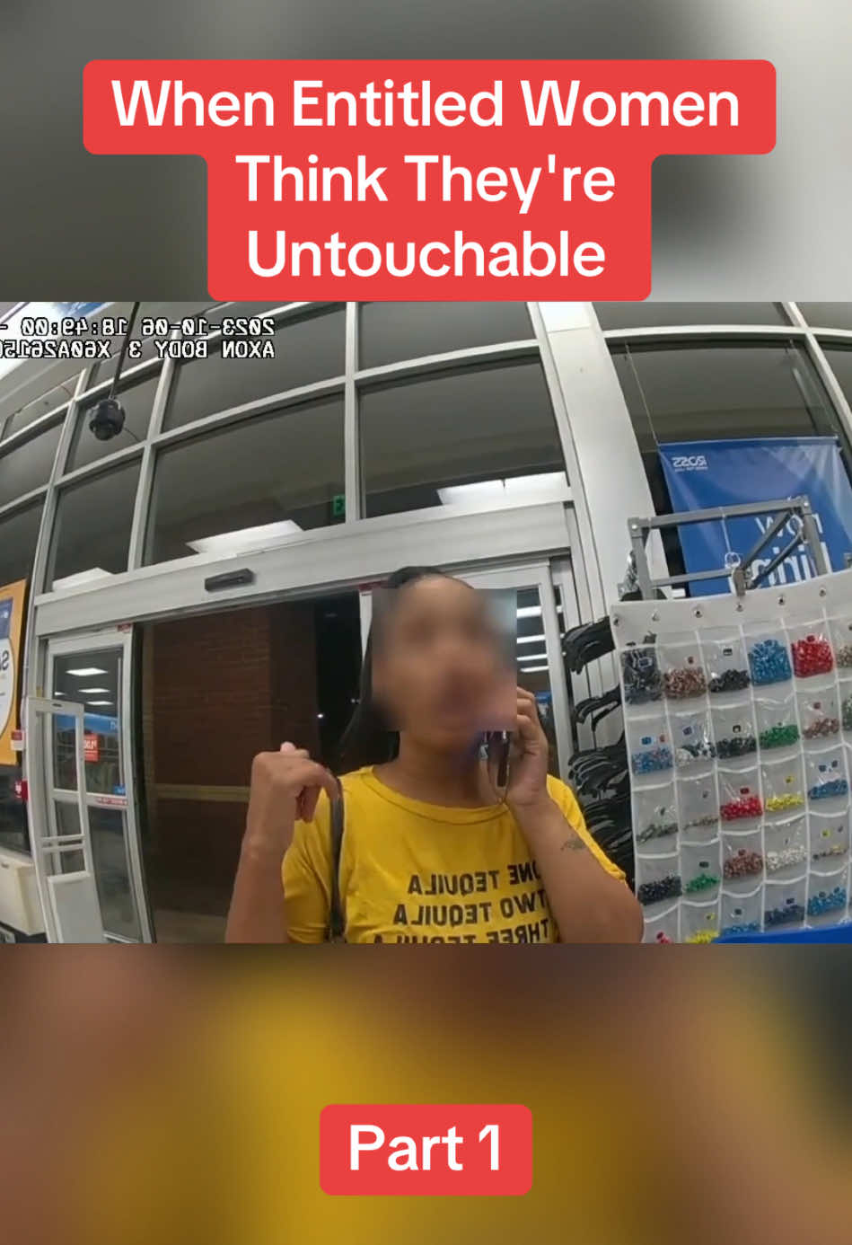 When Entitled Women Think They're Untouchable #cops #police #crime #law #foryoupage 