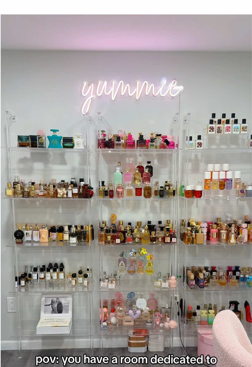 the perfume room of my dreams 🥹☁️💗 it’s really all things yummie i love it here! xo  ##perfumetiktok##perfumecollection##fragrance##perfumetok##bodycare