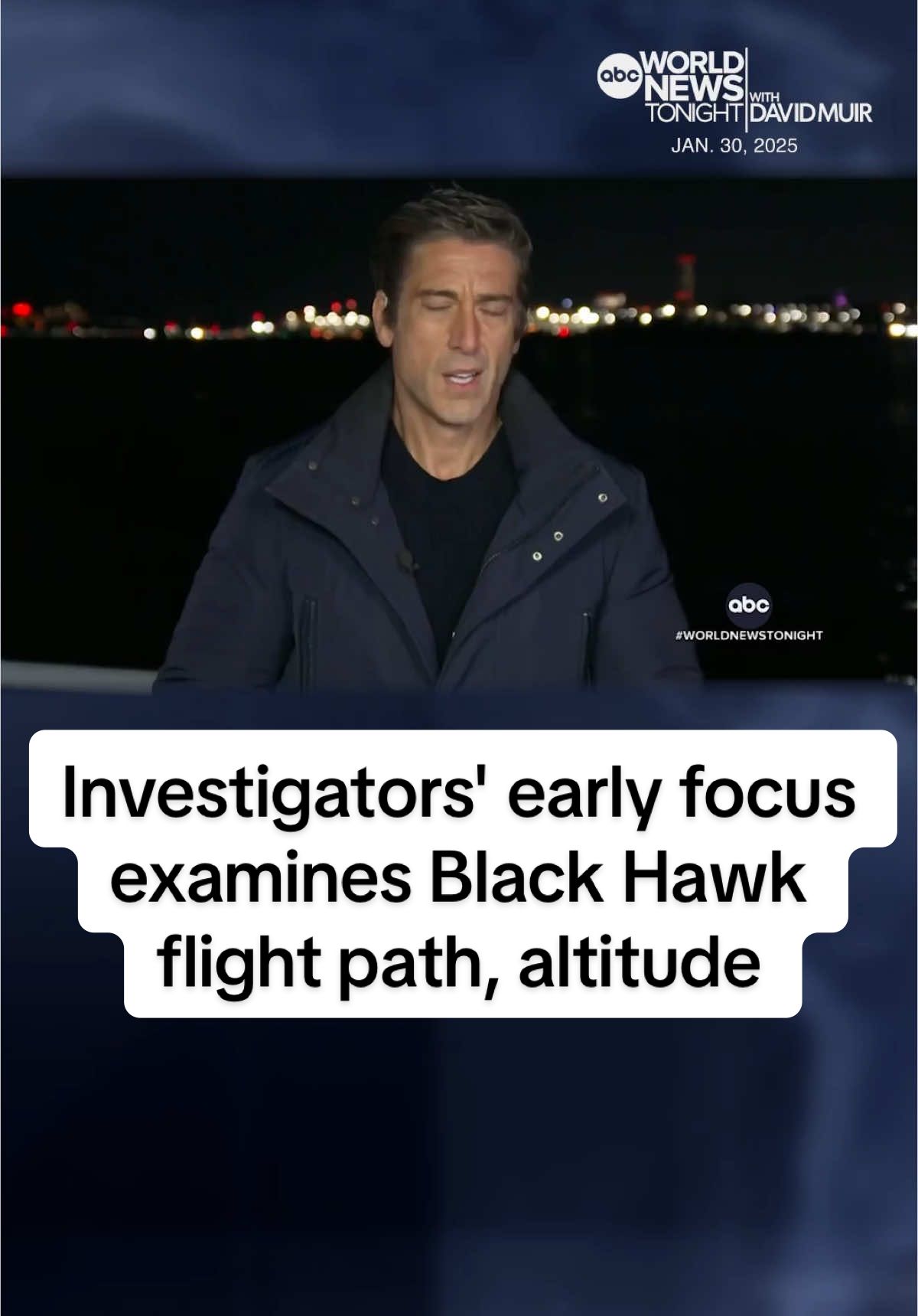 As investigators search for the cause of America's worst air disaster in nearly two decades, early flight data shows the U.S. Army Black Hawk helicopter appeared to be flying at 350 feet, when it should have been under 200 feet. Gio Benitez has the latest. #abcworldnewstonight #abcnews #plane #midair #collison