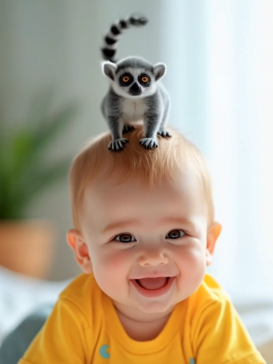 Cute animals on the head. Part 3 #baby #cute #cutebaby #fypツ #tiktokusa 