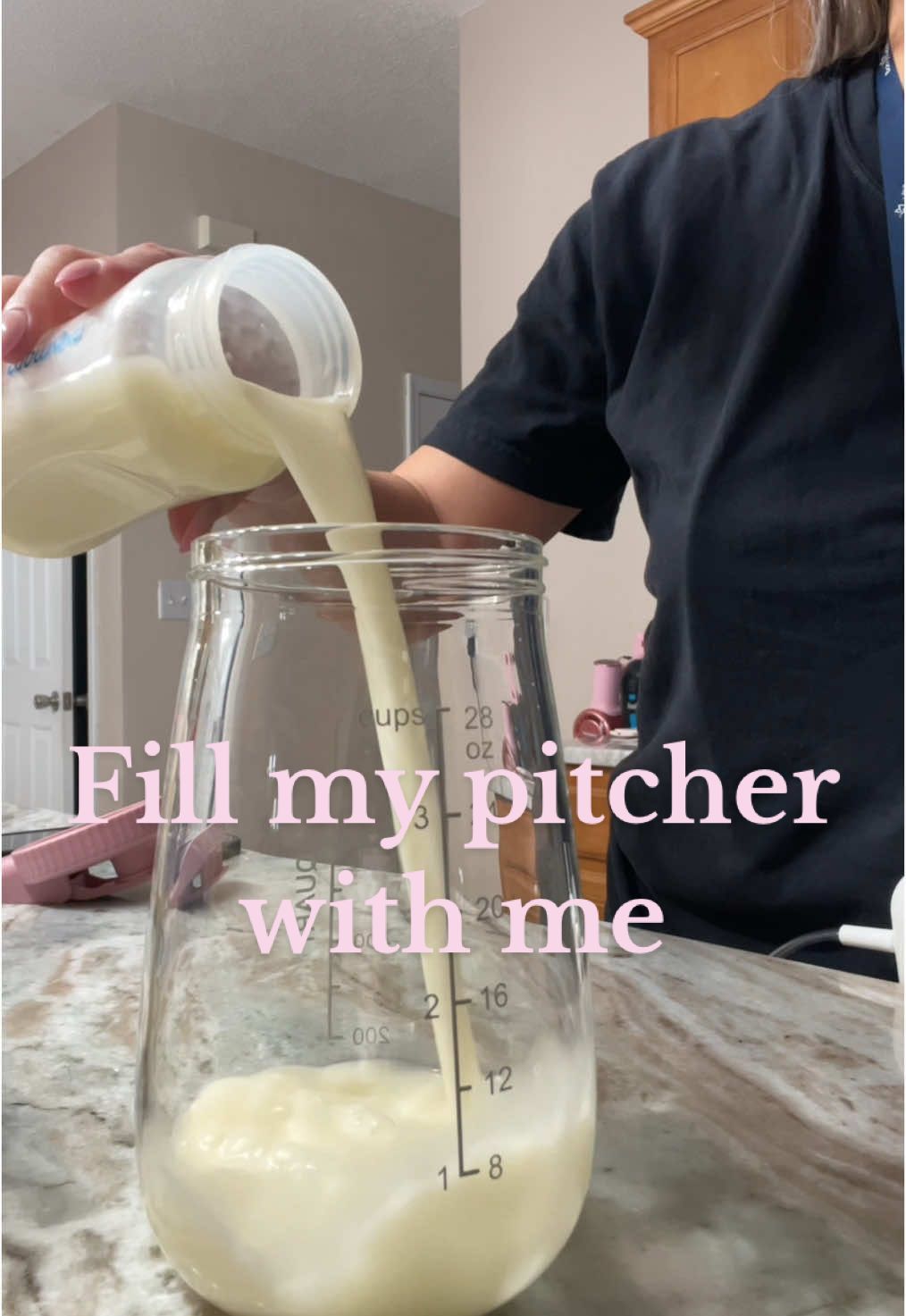 Loving my new pitcher and the fact that I can fill it with a days milk 🤍✨ let’s go bitties working overtime for this supply🤪 @Momcozy Official @momcozy  #pumpingmom #breastfeeding #breastfeedingjourney #pumpingmama #pumpingmoms #pumpingjourney #MomsofTikTok #milksupply #oversupplier  #oversupply #breastmilk 