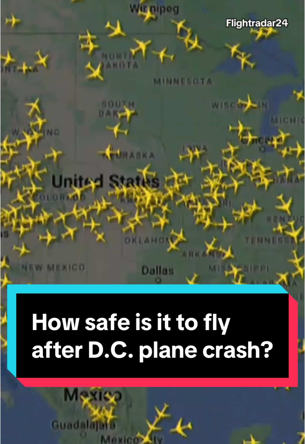 The FAA manages an average of 45,000 flights daily, and while the U.S. aviation system boasts an impressive safety record, it is increasingly under strain. #news #aviation #plane #travel #americanairlines #washingtondc #flightradar24 #eyeonamerica 