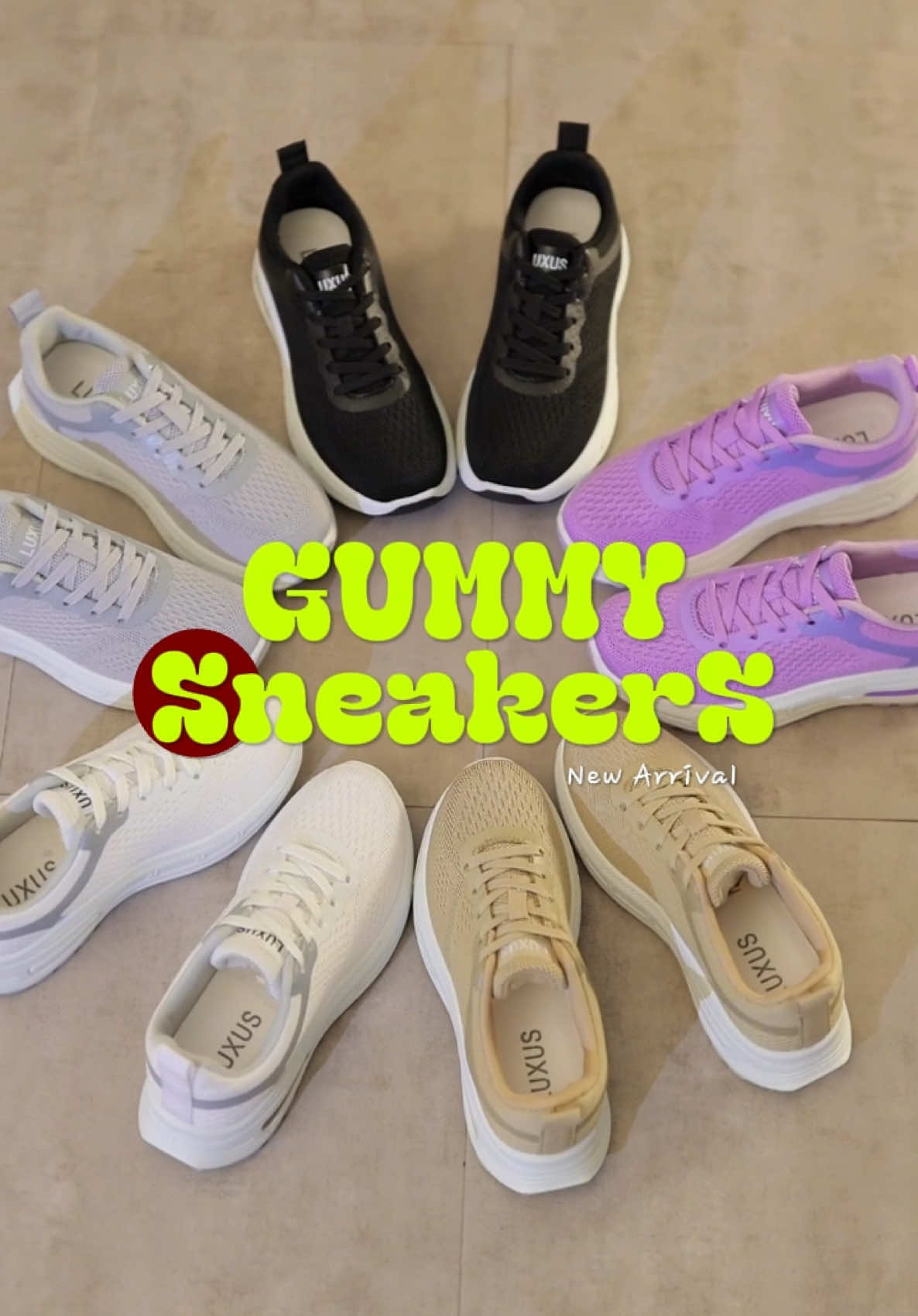 NEW ARRIVAL‼️📢 Kenalin, ini dia Gummy Sneakers✨ Sneakers koleksi terbaru dari Luxus yang punya 5 varian warna ter-up to date!! Checkout langsung di keranjang kuning sebelum kehabisan!🤩 . ##LuxusCollection##affiliate##affiliates ##affiliatesmarketing##sepatumurah##sepatuwanita# ##slipon##sandal##sandalmurah##sandalwanita##sandalkorea##sepatukorea##sepatucantikkorea##dupe##promo##diskon##murah##f##viral##viralditiktok##affiliate##affiliatemarketing##WIBGAJIAN##metaai##jelajah##cuantanpabatas##paydaysale##newyear##newshoes##squidgame##2025##tahunbaru##ekspresikan2024 ##squidgame2##pinksoldiers##ddakji##korean##lebaran2025##mlbbnewskin##createforchange##realmadridd##barcelona##WIBGAJIAN##bazaar##sepatutangerang##alamsutera##gadingserpong##malltangerang##mallalamsutera##livingworld##tangerang##tangerangselatan##antislip##sepatuantislip##sepatuantilicin##solkaret##review##reviewsepatu##rankingsepatu##ratingsepatu##sandal##sandalcantikwanita#sandalwanita 