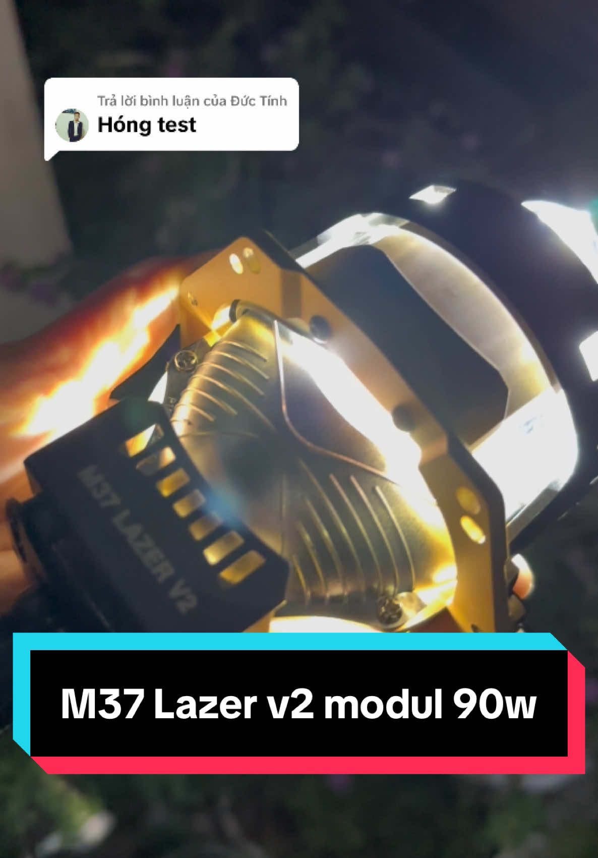 Trả lời @Đức Tính  test ánh sáng M37 Lazer v2 modul 90W #m37racing #m37lazerv2 #m37 