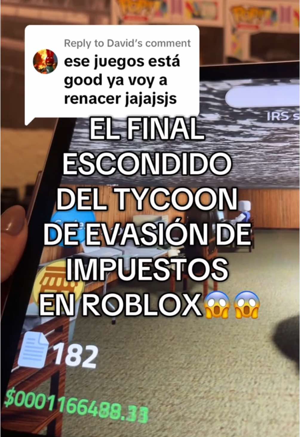 Replying to @David LLEGAMOS AL FINAL VERDADERO DEL TAX FRAUD TYCOON 👹😂😱 te amo Roblox jajajajaja síganme amigos estoy como @ maybiuri 