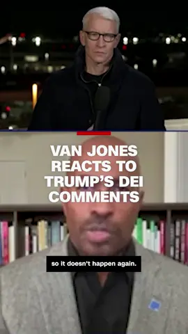 CNN's Van Jones reacts to President Trump blaming former Presidents Obama and Biden along with DEI policies for the deadly collision between an American Airlines regional jet and a US Army Black Hawk helicopter in the Washington, DC, area.