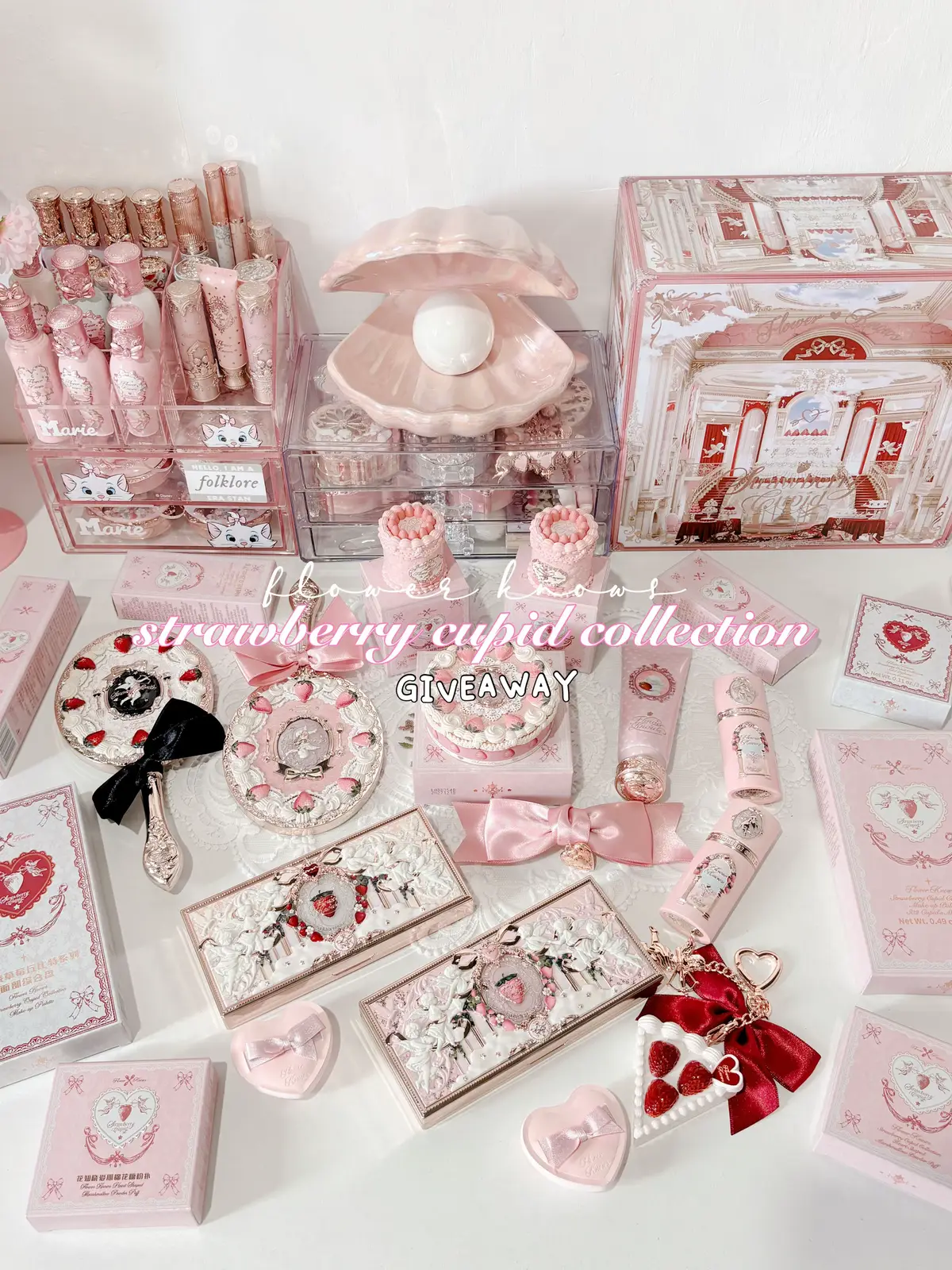 𓊆ྀི 🍓GIVEAWAY PRIZE🍰𓊇ྀི  (open for ph followers only)  1 winner - strawberry cupid hand mirror 1 winner- strawberry cupid lip cream 1 winner - strawberry cupid liquid blush 1 winner - strawberry cupid makeup palette 𓊆ྀི 🍓 MECHANICS 🍓 𓊇ྀི  1. subscribe to my yt channel and like the video 2. follow me on instagram and tiktok (@milkbiancakes)  3. comment on the youtube video and on my pinned ig post: answering the question “why do you love makeup?”  4. tag ur friends!  NOTE: I will message the winner on instagram so make sure to comment there.  ⏰announcement of winners: Feb 22,2025 ☁️ The winners will be announced on my instagram account so make sure to follow me. Thank you for joining and good luck!! 🩷!  ────୨ৎ──── ୨ৎ ────୨ৎ──── #flowerknows #flowerknowsmakeup #flowerknowsgirl #giveaway #giveawayph #makeupgiveaway #strawberrycupid #flowerknowsstrawberrycupid #makeupreview #aestheticmakeup #cutemakeup #coquette #dollette #fyp 