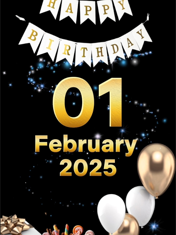 #CapCut birthday 1 February 2025 #birthday #happybirthday #happybirthdaytoyou #birthdaytemplate #hbdtoyou #happybirthdaywishes #special #february #trend #viral #hbd 