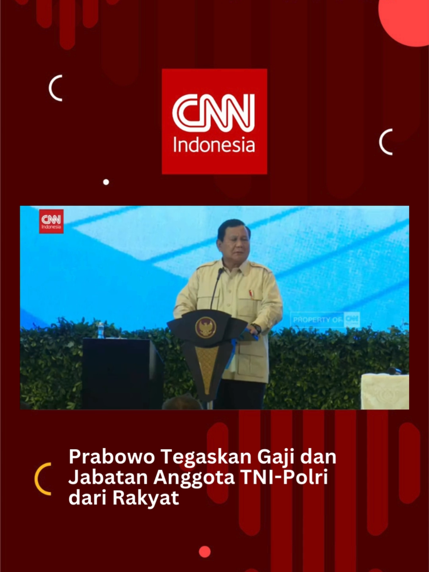 Presiden Prabowo Subianto menyebut kehadiran TNI dan Polri adalah wujud penegakan kedaulatan negara. Menurutnya, semua aturan undang-undang hingga peraturan pemerintah tidak ada artinya jika tidak ditegakkan. Hal itu diungkap Prabowo dalam sambutannya di Rapat Pimpinan (Rapim) TNI-Polri 2025 di The Tribrata, Jalan Dharmawangsa III, Kebayoran Baru, Jakarta Selatan, Kamis (30/1/2025). 