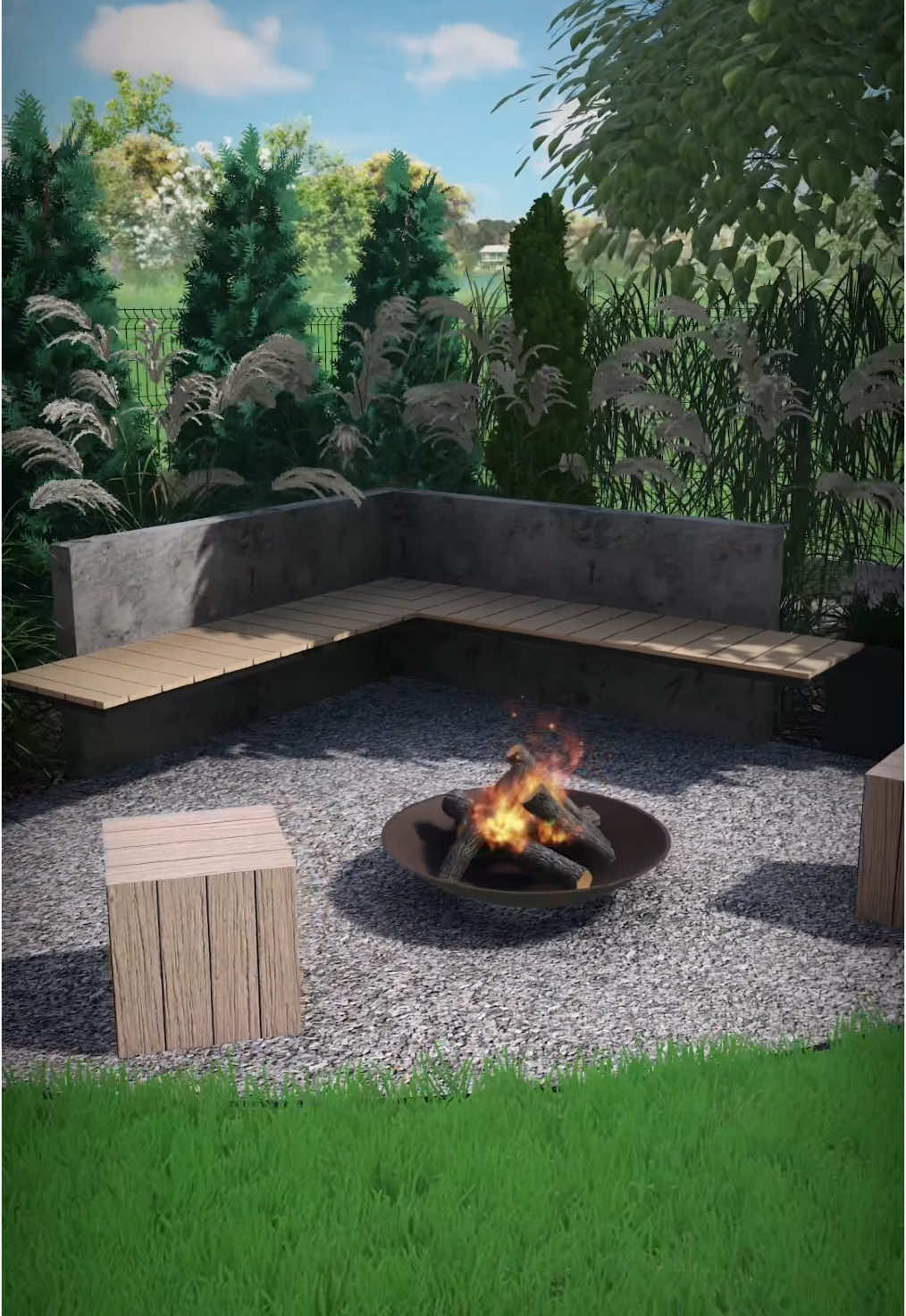 Moderní návrh zahrady #gardenproject #gardendesign #zahrada #landscaping #gardening 