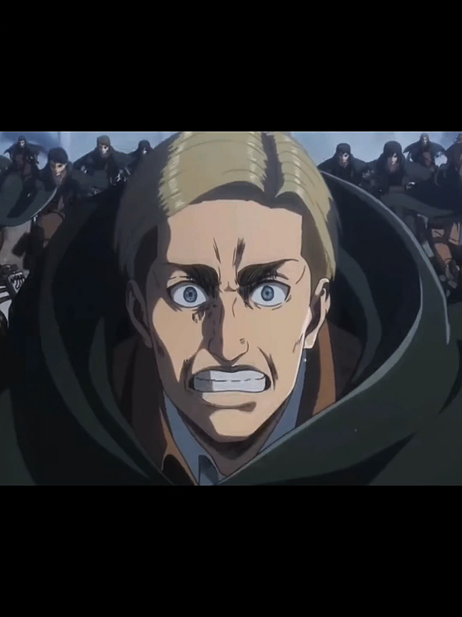 He's so cold and I love it!!! COMMANDER ERWIN!  ADVAAAANCE #erwin #erwinsmith #aot #mentality #AttackOnTitan #snk 