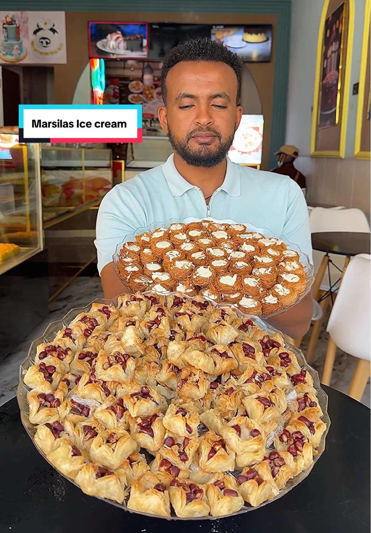 Found this recently opened spot around bethel. Their milk caramel cake is a must try. 📌 Marsilas 📍bethel, in front of Bicha fok.  . Mini cakes:60 Baklava:800 Torta:1200  . ✍️ ለማስታወስ ያህል: ፖስት ያረግነውን ሄዳችሁ ለመሞከር ካሰባችሁ.. ያያችሁት እንዲያቀርቡላችሁ እና ሰርቪስ እንዳይበላሽ በተቻለ አቅም ሰው በማይበዛበት ወይም ግርግር በማይሆን ሰዓት ብትሄዱ እንላለን::  . #shegergebeta #ሸገርገበታ #restaurantinaddis  . Sheger Gebeta, Addis ababa restaurant, Ethiopian food review, Ethiopian food, Ethiopian Local guide, Ethiopian Restaurant, Sheger Gebeta Restaurant recommendation  #creatorsearchinsights 