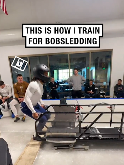 Get on up it's bobsled time!! 😁🛷 🎥: IG / tristen_howard7 #UNILAD #bobsled #sports #wow #olympics