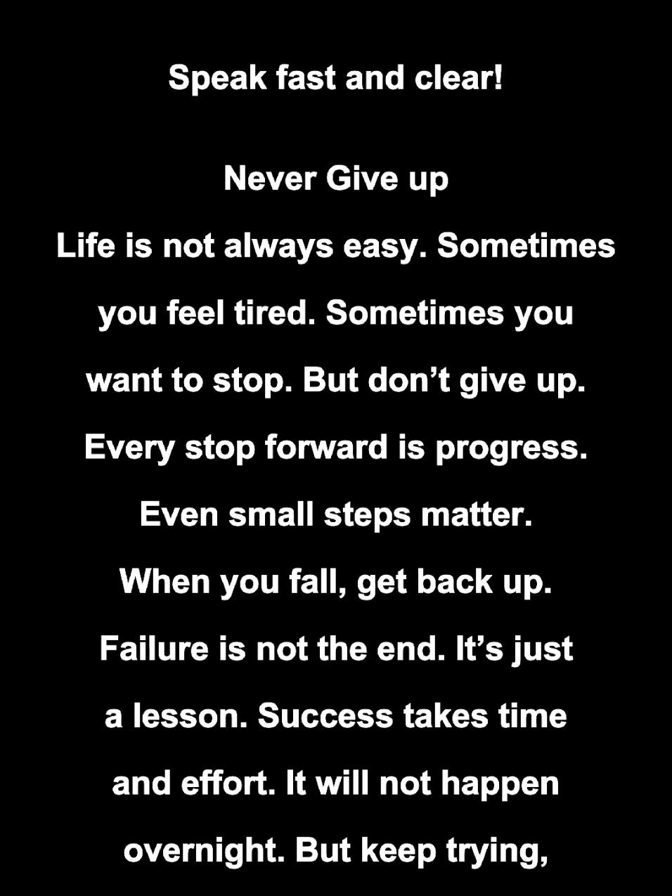 Never Give Up😉 #reading #english #practiceenglish #englishlesson #englishteacher #fyp 