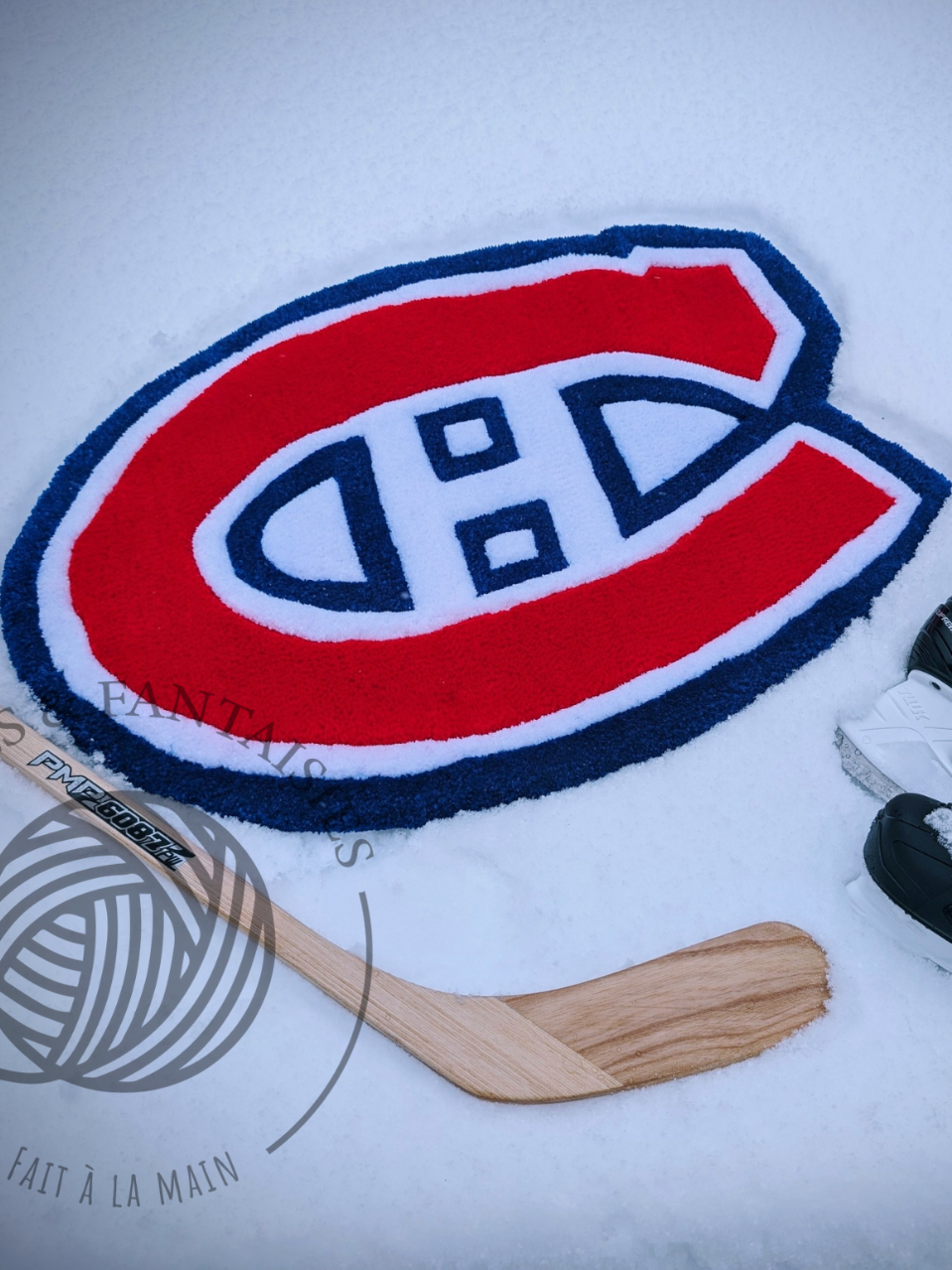 🏒🥅 #tufting #tuftinggun #tuftingart #rugs #rug #yarn #fyp #canadiensmtl #hockey 