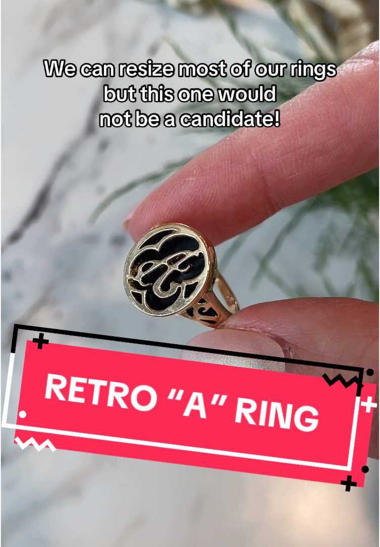 ISO someone with an “A” name for a size 6 ring! #mjvjewelry #vintagejewelry 