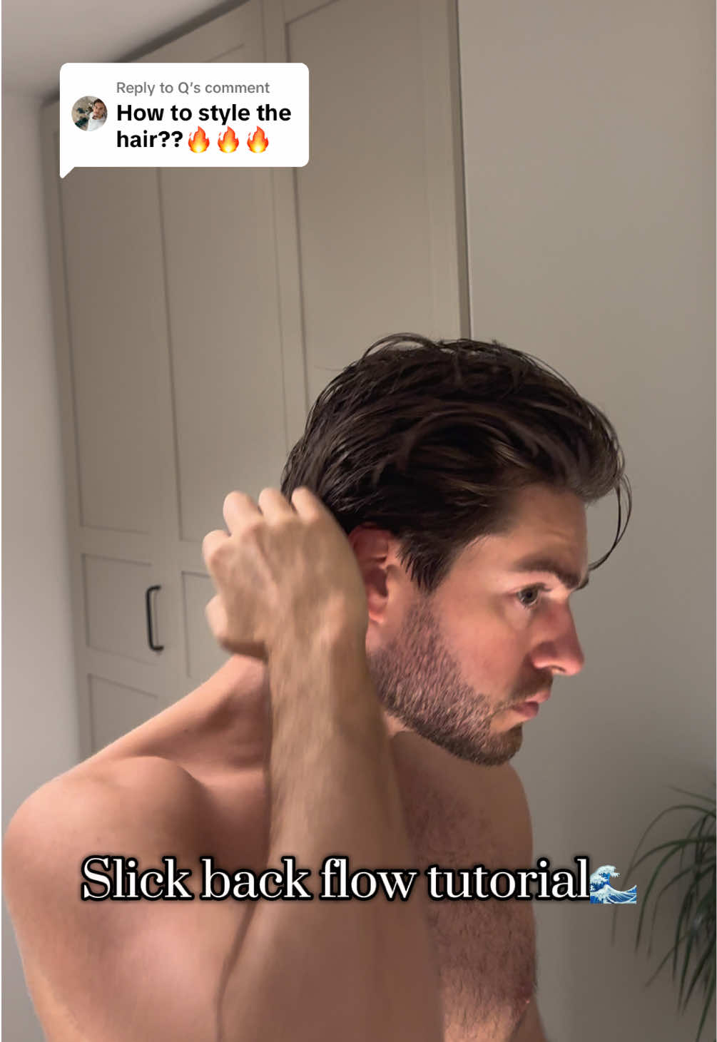 Replying to @Q Tutorial on how to get the slick back flow look 🌊👌🏼 #menshair #flowtutorial #slickback #theflow #tutorial #flowhairstyle #wavyhair 