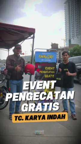 Event pengecatan gratis Shinobi Paint di Toko Cat Karya Indah - Bekasi pada tanggal 23 s/d 25 Januari 2025. Gimana sobat otomotif? Tunggu event kami selanjutnya di kota kalian. @tokocatkaryaindah #shinobi #fillpaint #powercan #tokocat #tokocatbekasi #pecintaotomotif #painting