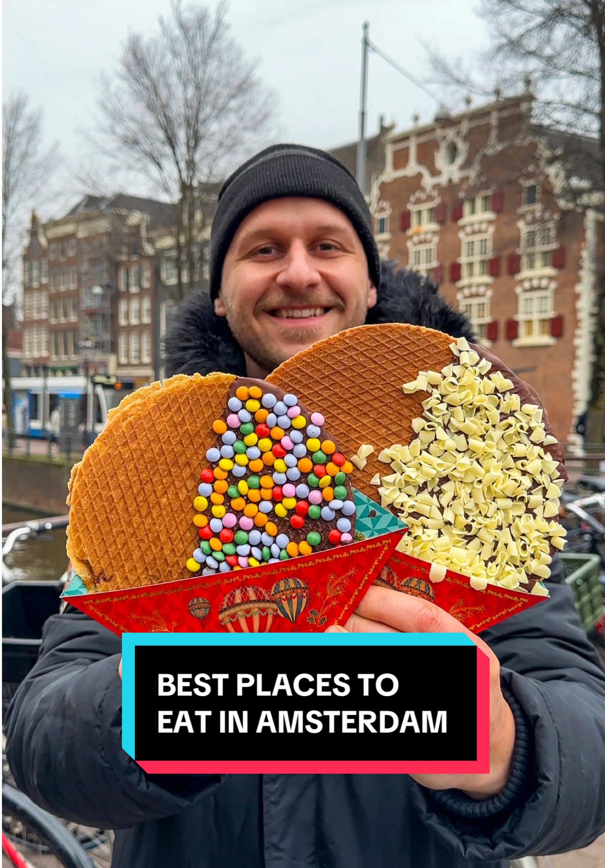 BEST PLACES TO EAT IN AMSTERDAM! SAVE 💾 THESE SPOTS FOR YOUR TRAVELS! 🧇 🔥  Its safe to say we was eating 24/7 in the busy city Amsterdam! And they have everything you want and need on tap! (Big up Stroopwafels)  If you come back not gaining a few pounds then you failed on your trip 🤣 Gaffs: Winkel 43 (apple pie) 🥧  📍 @cafewinkel43amsterdam  CHUN 🥪 (best breakfast toasts!)  📍 @chun_ams  Van Stroopwafel (go big ☺️) 📍 @vanwonderenstroopwafels  Lourons (cookie crossaint) 🥐 📍 @lourensamsterdam  To keep up to date give us a follow @flabssometimesabs 🔥 #amsterdam #dutchfood #amsterdamfood #streetfood #cheapfood #amsterdamfoodguide #foodreview #fyp #viralfood 