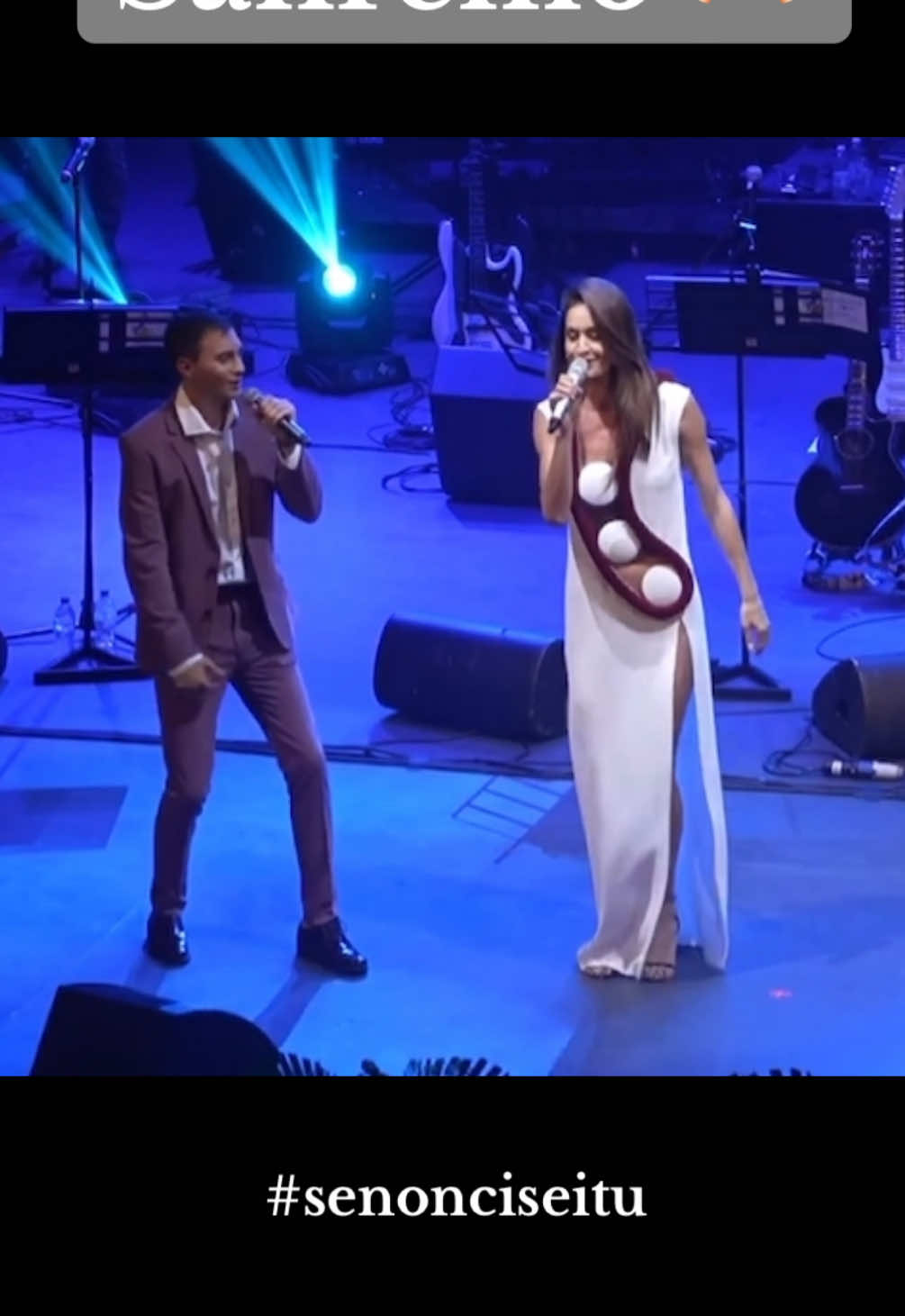 “Se non ci sei tu” al teatro Ariston di Sanremo con @helenaprestes ❤️ #gianlucaburzese #helenaprestes #senonciseitu #musicaitaliana #sanremo #grandefratellovip 
