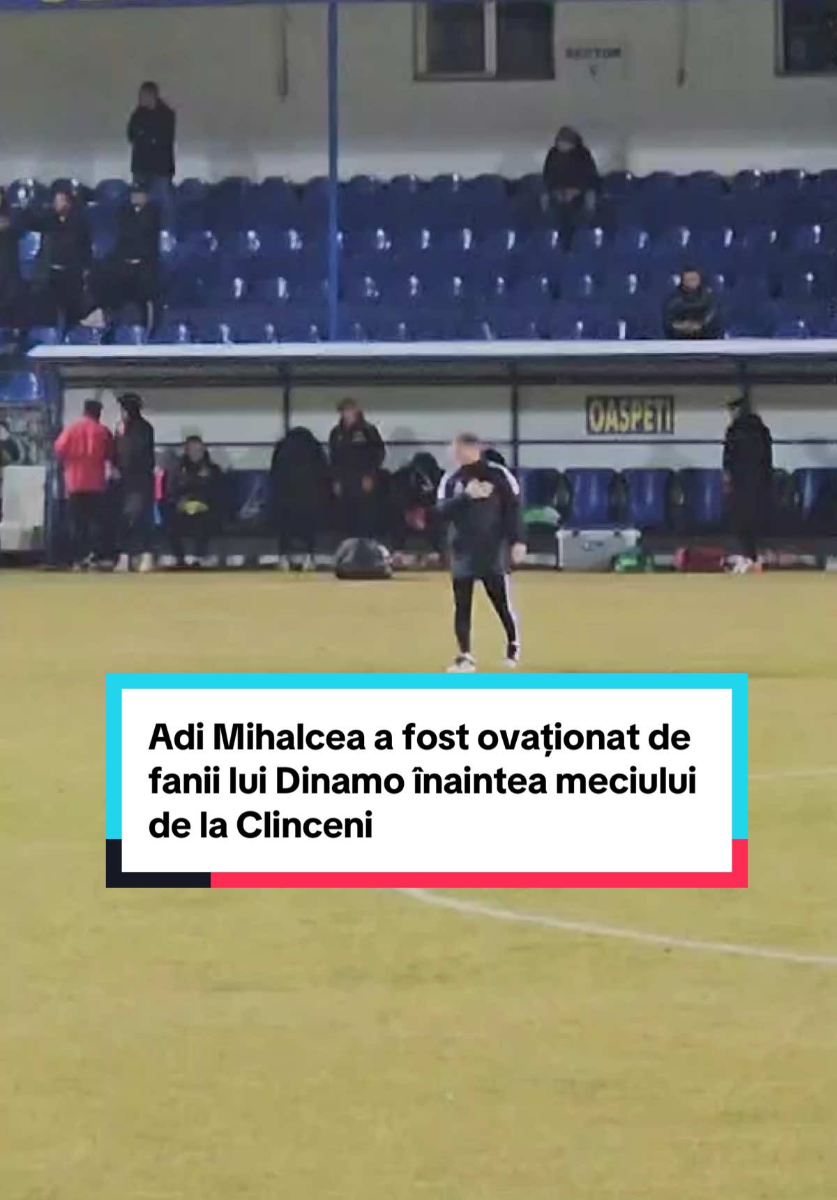 Adi Mihalcea a fost ovaționat de fanii lui Dinamo înaintea meciului de la Clinceni #adimihalcea #dinamo #clinceni #superliga #prosport 