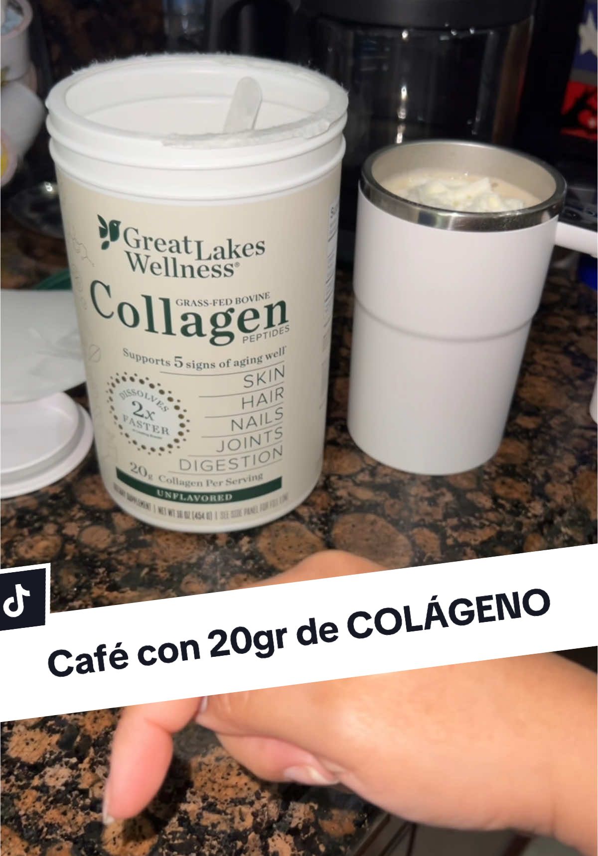 Que rico! Café con colágeno, inflatable para empezar tu día @Great Lakes Wellness  😌😌😌😌😌☕️☕️☕️☕️ #collagen #collagenpeptides #collagenbovine #coffee #coffeewithcollagen #TikTokShop #supplements #colagenohidrolizado #greatlakeswellness #greatlakeswellnesscollagenpeptides #collagenhydrolyzed  #hydrolyzedcollagen #ines25___ 