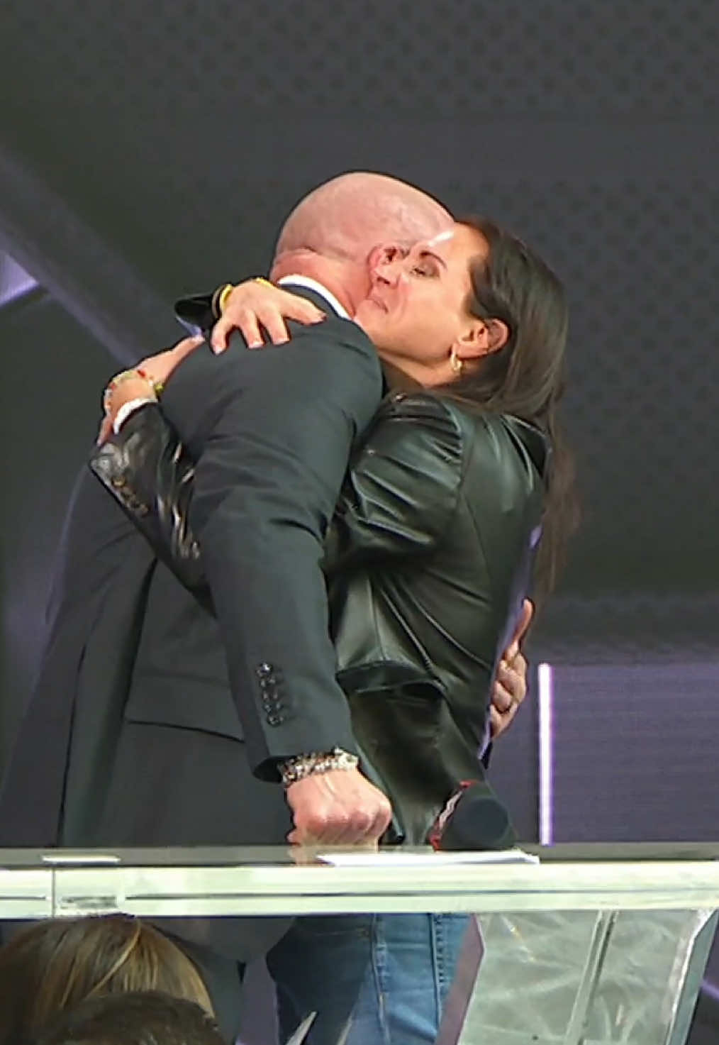 Such a special moment for #TripleH and #StephanieMcMahon 🥹👏  #WWE