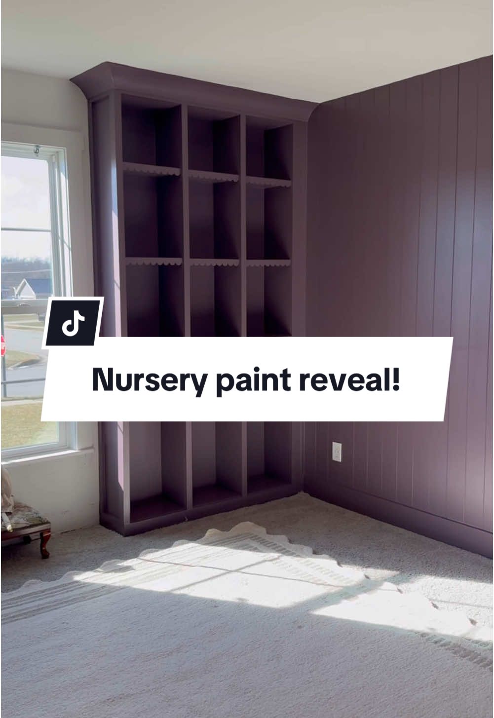 This color is SO GOOD! Expressive Plum by @sherwinwilliams #nurserydecor #nurseryidea #nurseryinspo 
