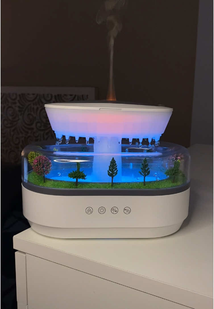 This rain humidifier is perfect to sleep better at night night #humidifier #insomnia #anxiety #relax #rainhumidifiers  