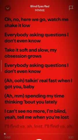#fypviralシ #minnie #minniegidle #blindeyesred #blindeyesredminnie #music #spotifylyrics #spotify #gidle 