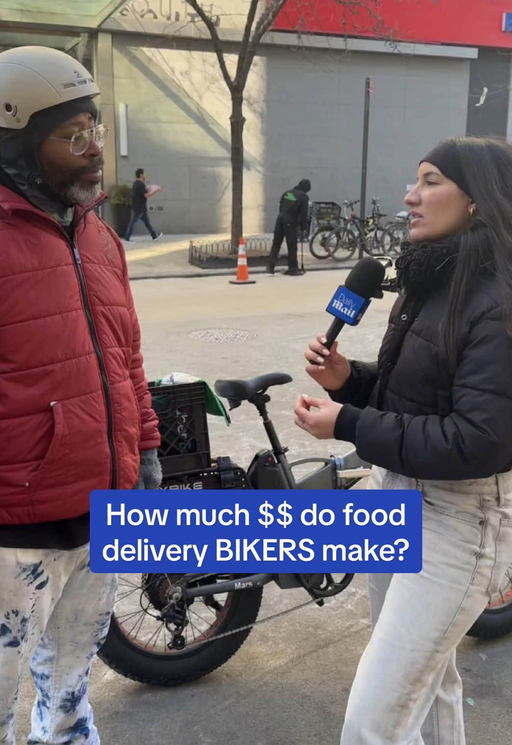 'It gets HARD' There's currently around 65,000 food delivery bikers in New York City.  #newyorkcity #doordash #money #city 