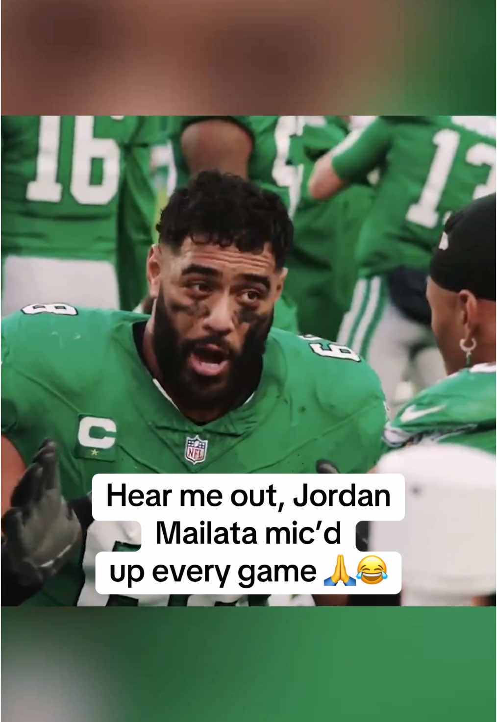 W teammate 😂 (via @NFL, @Philadelphia Eagles, @NFLFilms) #eagles #nfl #micdup 