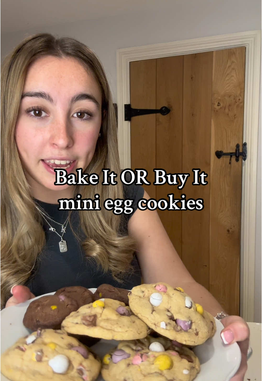 Bake It OR Buy It - mini egg cookies  which ones would you prefer? aldi packet cookie or my homemade mini egg cookies #lilybakes #foryou #foryourpage #cookies 