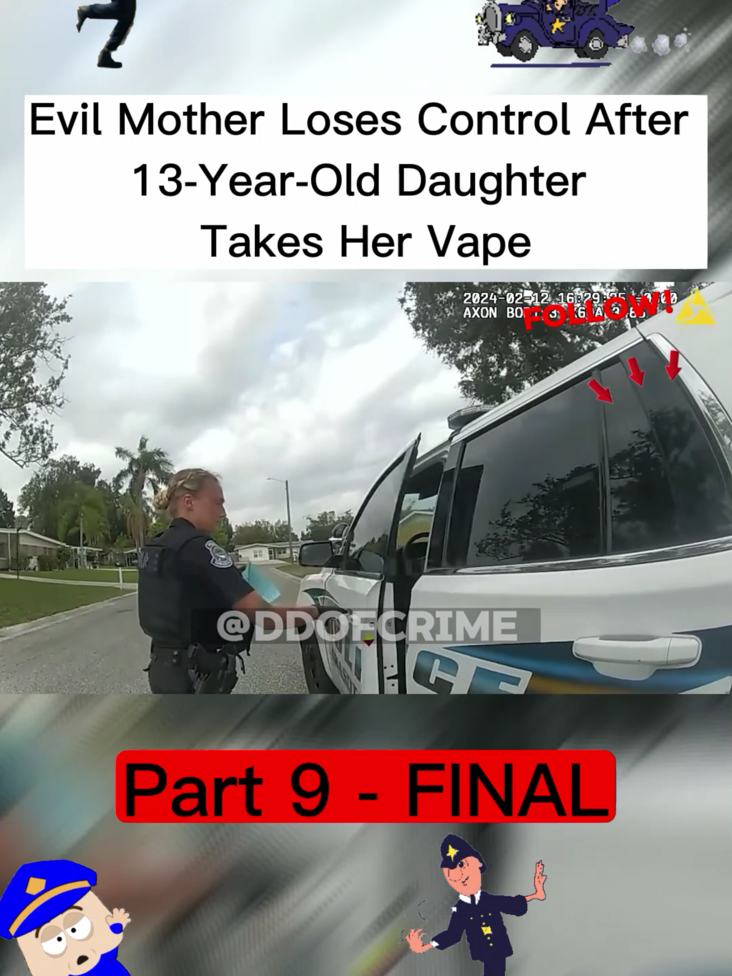 Evil Mother Loses Control After 13-Year-Old Daughter Takes Her Vape! 👮🆘 Part 9 - FINAL #fyp #bodycam #crime #police