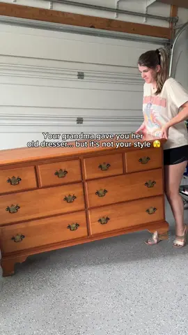 Don’t throw out your hand-me-downs! Let’s save grandma’s dresser! 🤭 Paint color is a random mix of Wise Owl paint in the color Fauna, Gray Linen, Kashmir. For stain I mix together water & Fusion Algonquin Paint and apply it like a stain. Once dry, apply on top Rustoleum Glaze in Java Brown. Make sure it dries for 24 hours, then seal it with a topcoat. #furnitureflip #furnituremakeover #dressermakeover #paintedfurniture #painteddresser #diyproject #thrifted #thriftedfurniture #vintagefurniture 