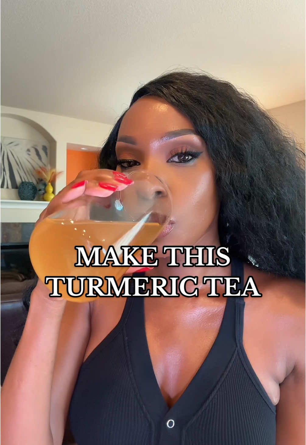 It tastes better than it looks #antiinflammatory #turmerictea #blackgirlselfcare #selfpreservation #blackwomen #selfloveclub 