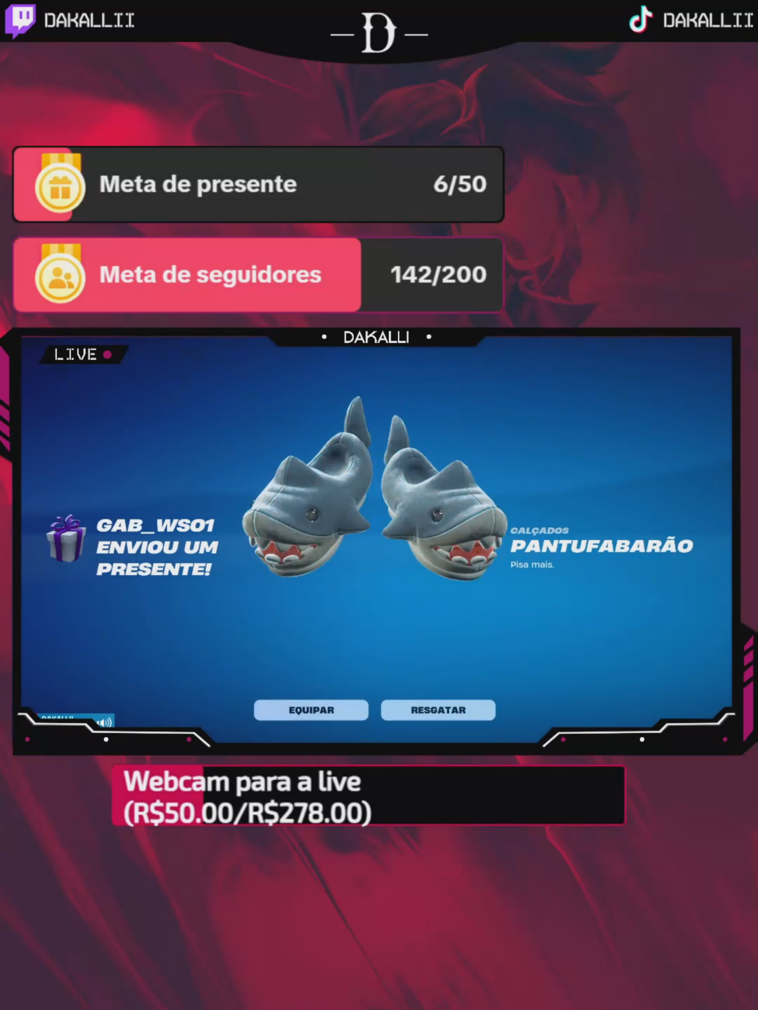 Obgg pelo presente em Live! @gab_01wkp #livestream #livegamer #for #fortnite #foruyou #fortniteclips #foryoupage❤️❤️